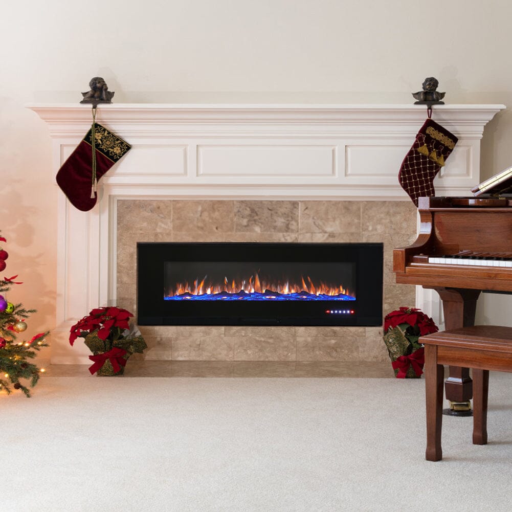 50/60 inch Wall Mounted Electric Fireplace With Overheat Protection Wall Mounted Fireplaces Living and Home 50 Inch